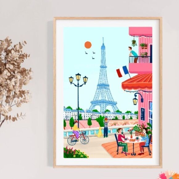Whimsical Paris 🇫🇷 Print - Picture 3 of 4